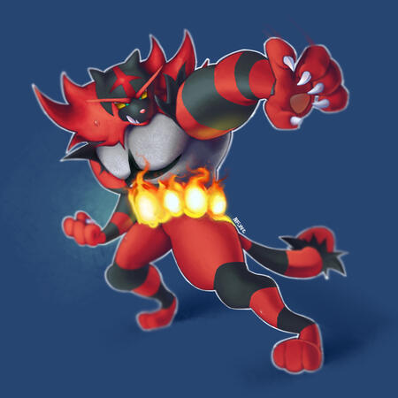 Fanart of Incineroar